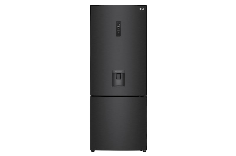 LG Nevera LG Congelador Inferior 461L Negro Mate Disp. agua , GB45WPT